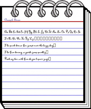 Amagh Demo animated font preview