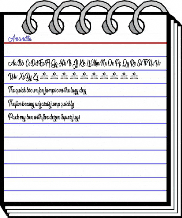 Amandita Regular animated font preview