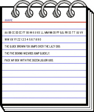 Amare Regular animated font preview
