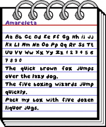 Amareleta Regular animated font preview