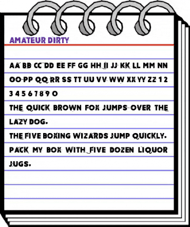 Amateur Dirty animated font preview