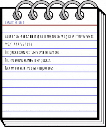 Amatic SC Bold animated font preview Amatic SC Bold animated font preview