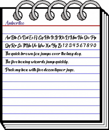 Amberllee Regular animated font preview