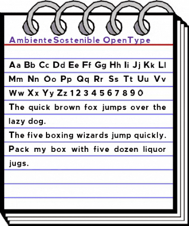 AmbienteSostenible Regular animated font preview