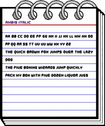 Ambis Italic animated font preview Ambis Italic animated font preview