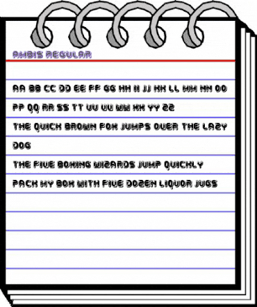 Ambis Regular animated font preview