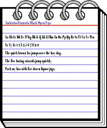 Ambroise Francois Black animated font preview Ambroise Francois Black animated font preview