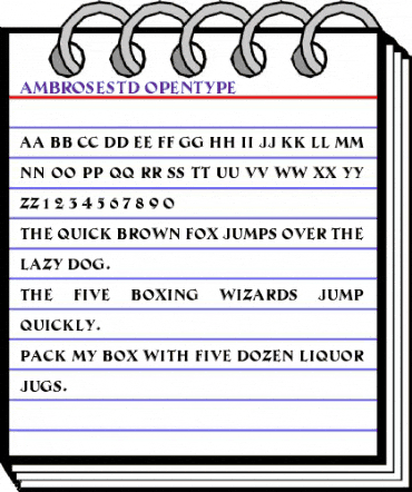 Ambrose Std Regular animated font preview