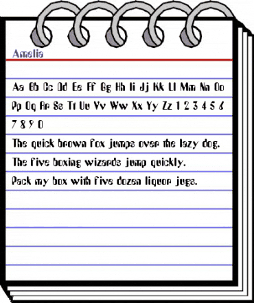 Amelia Regular animated font preview Amelia Regular animated font preview