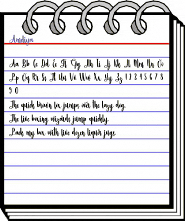 Ameliya Regular animated font preview