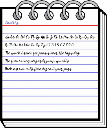 Amelliz Regular animated font preview Amelliz Regular animated font preview