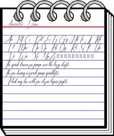 Ameralda Demo Regular animated font preview