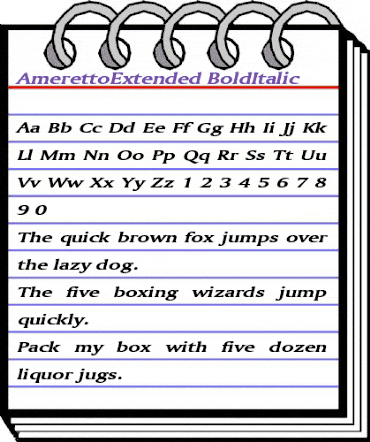 AmerettoExtended BoldItalic animated font preview AmerettoExtended BoldItalic animated font preview