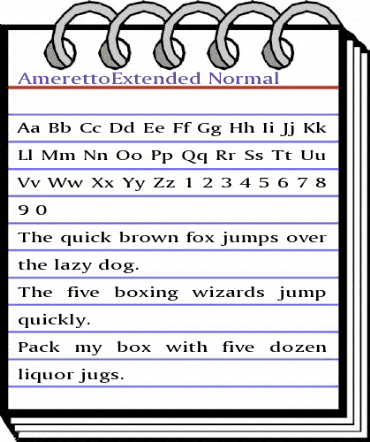 AmerettoExtended Normal animated font preview