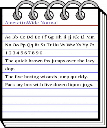 AmerettoWide Normal animated font preview AmerettoWide Normal animated font preview
