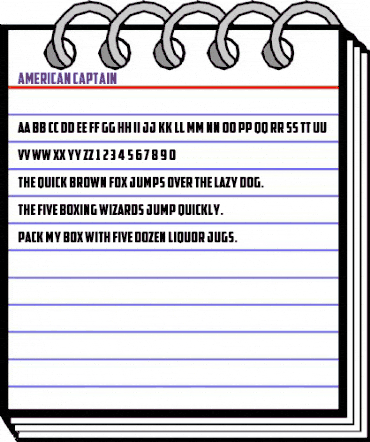 American Captain Regular animated font preview American Captain Regular animated font preview