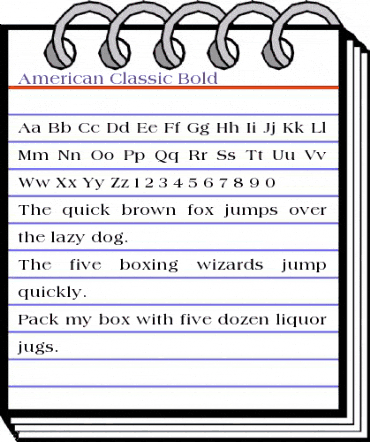 American Classic Bold animated font preview American Classic Bold animated font preview