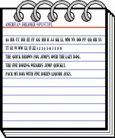 American Dreamer Regular animated font preview American Dreamer Regular animated font preview
