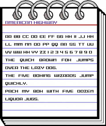 American Highway Regular animated font preview American Highway Regular animated font preview