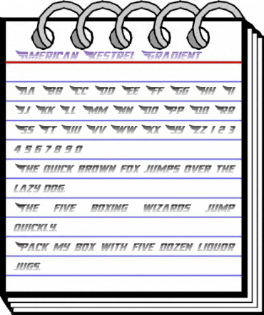 American Kestrel Gradient Regular animated font preview American Kestrel Gradient Regular animated font preview