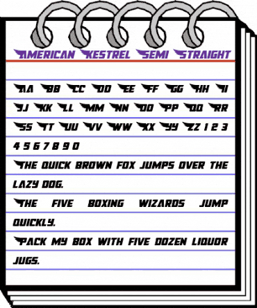 American Kestrel Semi-Straight Regular animated font preview