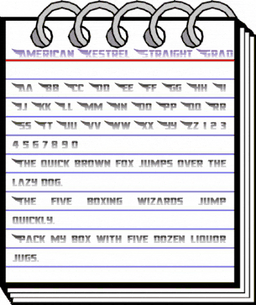 American Kestrel Straight Grad Regular animated font preview