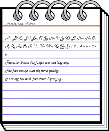 American Retro Regular animated font preview American Retro Regular animated font preview