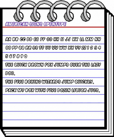 American Signs Regular animated font preview American Signs Regular animated font preview