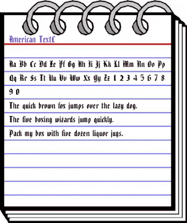 American TextC Regular animated font preview American TextC Regular animated font preview