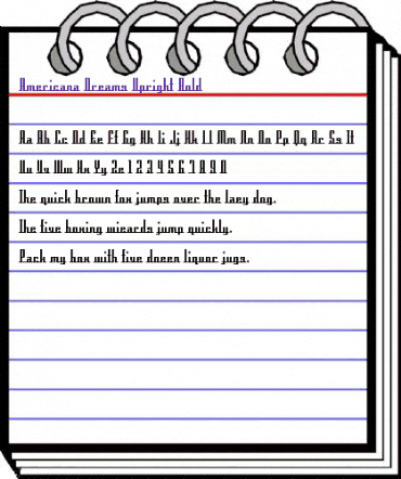 Americana Dreams Upright Bold animated font preview Americana Dreams Upright Bold animated font preview