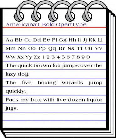 Americana T Bold animated font preview Americana T Bold animated font preview