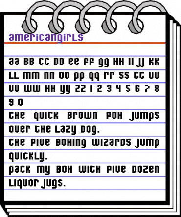 AmericanGirls Regular animated font preview AmericanGirls Regular animated font preview