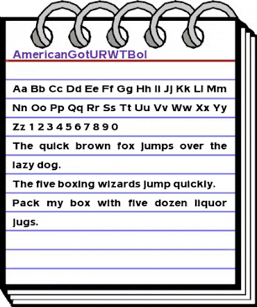 AmericanGotURWTBol Regular animated font preview AmericanGotURWTBol Regular animated font preview