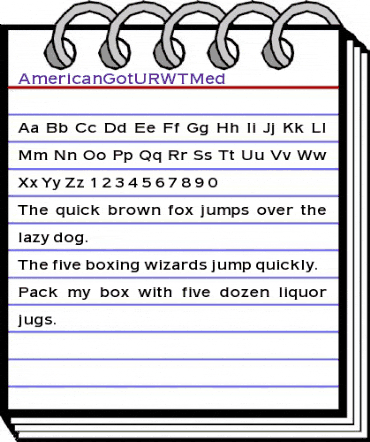 AmericanGotURWTMed Regular animated font preview