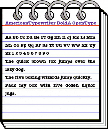 ITC American Typewriter Bold Alternate animated font preview