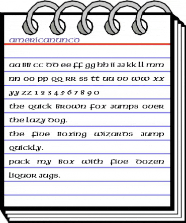 AmericanUncD Regular animated font preview AmericanUncD Regular animated font preview