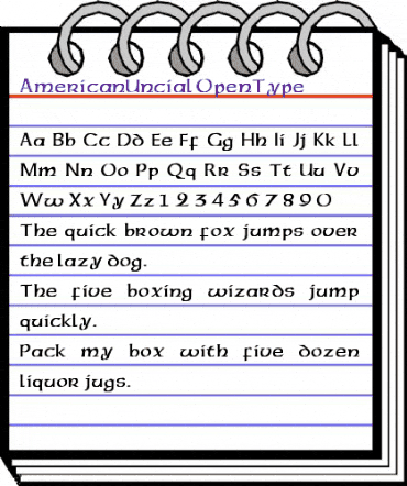 American Uncial animated font preview American Uncial animated font preview