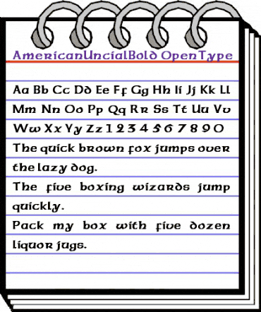 American UncialBold animated font preview