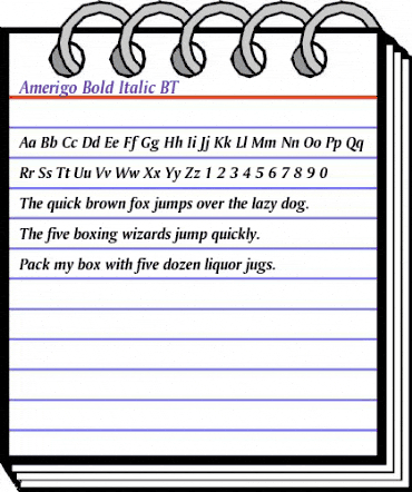 Amerigo BT Bold Italic animated font preview Amerigo BT Bold Italic animated font preview