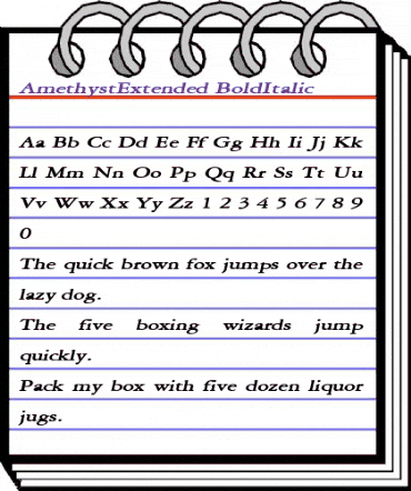 AmethystExtended BoldItalic animated font preview