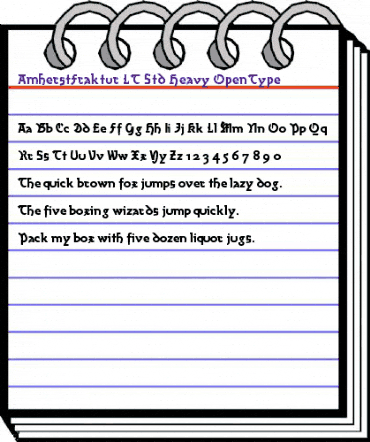 AmherstFraktur LT Std Heavy Regular animated font preview AmherstFraktur LT Std Heavy Regular animated font preview