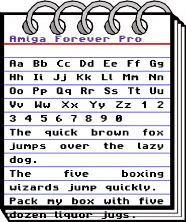 Amiga Forever Pro Regular animated font preview