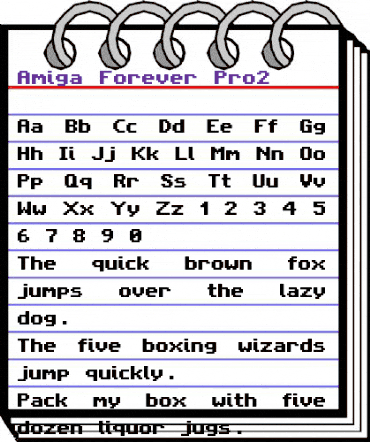 Amiga Forever Pro2 Regular animated font preview