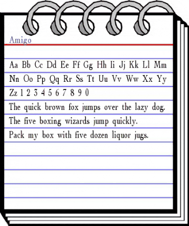 Amigo Regular animated font preview
