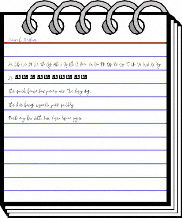 Amirah Brillone Regular animated font preview