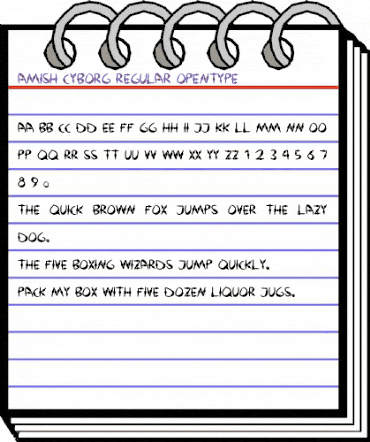 Amish Cyborg Regular animated font preview Amish Cyborg Regular animated font preview
