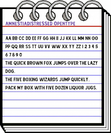 Amnestia Distressed animated font preview
