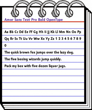 Amor Sans Text Pro Bold animated font preview Amor Sans Text Pro Bold animated font preview