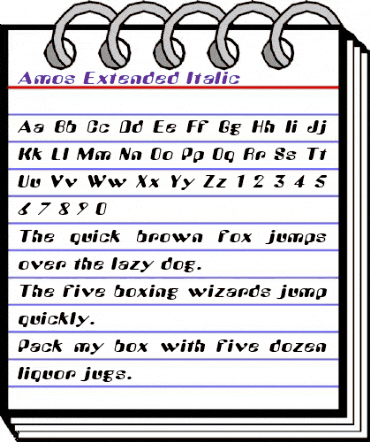 Amos Extended Italic animated font preview Amos Extended Italic animated font preview