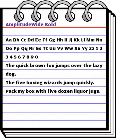 AmplitudeWide-Bold Regular animated font preview
